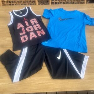 Nike Boys Sport T-Shirt Pants Tank Top Dri-Fit LOT OF 3 Size Youth Small